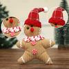 Criativo Natal Gingerbread Man Boneca Pingente Feriado Cartoon Doll Doll Pingente Árvore de Natal Decoração Acessórios Adereços