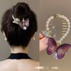 Horquilla Antigua de Campanillas con Borla, Herramienta de Fijación con Cabeza de Bola, Pinza para el Cabello Femenina de Gama Alta, Pinza para Sujetar la Mitad del Cabello