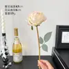 Estilo Ins de Gama Alta Borde Tostado Rosa Ramo Artificial Arreglo Floral de Mesa Ramo de Mano Accesorios para Fotografía en Salón de Bodas