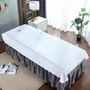 Cama de belleza cama para salón de belleza blanca con agujero pieza de algodón de seda antiarrugas masaje push-pull para cuerpo secado rápido