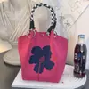 Bolsa de Mão Tricotada Estilo Novo Japonês e Coreano Portátil Trabalho Passeio Grande Capacidade Tote Pequena Bolsa Quadrada