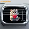 Lindo Clip de Perfume para Ventilación de Coche de Gato Gatito Acrílico Decoración de Coche Accesorio de Interior Adorno de Fragancia