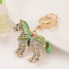 Cavalo do Zodíaco Pingando Óleo Chaveiro de Desenho Animado com Strass Pingente de Chave para Carro Mochila Presente de Dia das Crianças Pônei Pequeno Presente