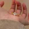 Nuevo por todo el cielo estrellas anillo de diamantes flash paloma de seda dorada para mujer nicho de lujo ligero anillo de dedo comida en vivo al por mayor