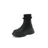 Jiayaigu - Botas de punto tipo calcetín para mujer, otoño e invierno 2023, nuevas botas Martin con plataforma elevada, botines adelgazantes con plataforma