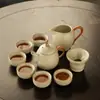 Juego de Té Kung Fu Ruyao Beige Taza de Té Cerámica Hogar Puede Levantar Película Abierta Juego de Oficina Caja de Regalo Set logo