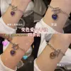 Pulsera de Amor sensible a la temperatura que cambia de color diseño de nicho ins femenino de alta calidad lujo ligero pulsera para pareja novios hermanas cuatro personas