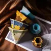 Taza de Café Creativa Nórdica de Lujo Ligero Cerámica Diseño Hexagonal Sentido del Diseño Taza de Agua Alto Valor de Color Taza de Café para el Té de la Tarde