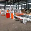 Máquina Laminadora Plana en Frío de Película de PVC con Papel de Grano de Madera, Máquina de Laminación Plana Automática con Tableros Superior e Inferior, Máquina de Aplicación de Pegamento con Recorte y Corte, Máquina de Pegado de Tableros de Densidad