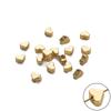 Cuentas espaciadoras de cobre con forma de corazón, con orificios rectos/horizontales envueltos en oro de 14 quilates que preservan el color, hechas a mano, para pulseras y collares con cuentas. Accesorios de joyería en forma de corazón.