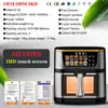 Freidora de Aire Transfronteriza para Uso Doméstico, Multifuncional, Inteligente, de Alta Potencia, Gran Capacidad, Sin Aceite, Bajo en Grasa, para Asar Alitas de Pollo y Papas Fritas, Freidora Eléctrica