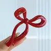 Novo Presilha de Cabelo Grande com Mola Cor de Gel Laço Presilha de Mordida Acessório de Cabeça Elegante Grampo de Cabelo Feminino Presilha de Tubarão de Cabeça