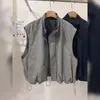Chaleco versátil de alta gama, estilo coreano, suelto, casual, con cuello alto y cierre de cremallera, para mujer, chaqueta sin mangas, moderno, nuevo para principios de otoño de 2026