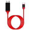 Cabo Adaptador Tipo-C para HDTV Tipo-C para HDMI Cabo de Conversão de Tela Espelhada Alta Definição 4K30Hz 2m