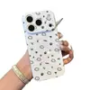 Funda de teléfono de gato con puntos de tinta de pantalla completa adecuada para Apple 17 Pro Max, linda estilo película para niñas, Xiaomi 17, Huawei, Vivo