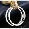 Novo chaveiro de carro para homens e mulheres, chaveiro de pendurar na cintura, chaveiro de metal com anel duplo, pingente, presente para casais