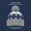 Conjunto de Gorro de Punto y Calentador de Cuello para Mujer, Otoño e Invierno, Estilo Europeo y Americano, Forro de Felpa, Cortavientos, Protección para Orejas y Cuello, con Pompón, Transfronterizo