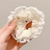 Pañuelo cuadrado estilo casual, scrunchie, lazo de encaje para el pelo, diadema dulce, accesorio para el cabello de alta gama a la moda para mujeres