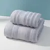 Juego de Toallas de Baño Transfronterizo 100% Algodón, Toalla Jacquard de Color Sólido para Regalo, Juego de Toallas de Exportación Comercial 100% Algodón con Logo Personalizado