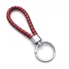 Al por Mayor Punto Creativo Cuerda de Cuero Trenzada Círculo Único Llavero Muñeca Bola de Pelo Llavero Accesorios para Llaves Joyería