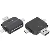 Lector de Tarjetas Multifuncional Móvil Transfronterizo Adecuado para USB Tipo C de Apple a Tarjeta SD Tarjeta TF Convertidor de Unidad Flash USB para Uso en Coche
