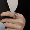 Anillo de Línea Estilo Celebridad de Internet Anillo Abierto Retro Trendy Dongdaemun Coreano