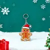 Colgante Acrílico Creativo Llavero de Navidad Lindo Dibujo Animado Estudiante Colgante para Bolsa de Regalo de Navidad Accesorios para Llaves