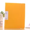 Carpeta de Información Jieyi Color Caramelo A4 con Goma Elástica y Clip de Dos Agujeros, Carpeta de Información Perforada, Archivador con Clip de Dos Agujeros, Separadores A4 para Hojas Sueltas, Libro de Información