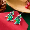 Pendientes Navideños Transfronterizos Europeos y Americanos con Nuevo Patrón, Personalizados, Sencillos, Festivos y Lindos, Pendientes de Fiesta de Acrílico Simulado para Mujer