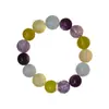 Pulsera Xiu Yu de Fluorita Púrpura y Mica de Litio