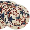 Manteles Individuales Redondos Transfronterizos con Estrellas del Día de la Independencia Americana en Estampados Rojos, Azules y Blancos, Populares en Temu, Venta Directa del Fabricante