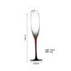 Copa de Cristal de Color para Champagne con Vástago Rojo y Base Negra Copa de Champagne Hotel Club Banquete KTV Copa de Cristal