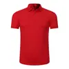 Camisa Polo de Algodão Sedoso Ice Ion Customizada Estampa de Logo para Roupa de Trabalho Gola Lapela Cor Sólida Manga Curta Feita Sob Encomenda Camisa Publicitária Roupa de Trabalho