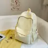 Mochila Simples Leve de Cor Sólida Novo Estilo para Estudantes Universitários, Mochila de Grande Capacidade para Estudantes do Ensino Médio, Bolsa Escolar, Mochila de Viagem