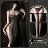 Lencería Sexy con Correas Estampadas, Corte Ajustado, Vestido Largo Atractivo, Encaje, Escote Pronunciado, Abertura, Cheongsam Puro Deseo Qqny