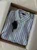 ¡Gangas~ Cosas Súper Geniales! ¡Súper Popular! Camisa de Lino de Alta Calidad con Rayas Azules Elegante y de Moda para Mujer de Este Año, Primavera/Verano