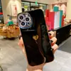 Para iPhone15Promax borda reta banhado 14plus capa de telefone 13 banhado com coração 12pro capa macia 11