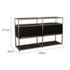 Gabinete auxiliar nórdico, gabinete auxiliar para apartamento pequeño, gabinete de almacenamiento para sala de estar, gabinete de revista simple, gabinete de almacenamiento para dormitorio, módulo de estantería combinado