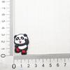 Adesivo macio de bambu fofo panda vermelho desenho animado pvc remendo faça você mesmo capa de celular sapato flor caixa de armazenamento grampo de cabelo acessórios de decoração