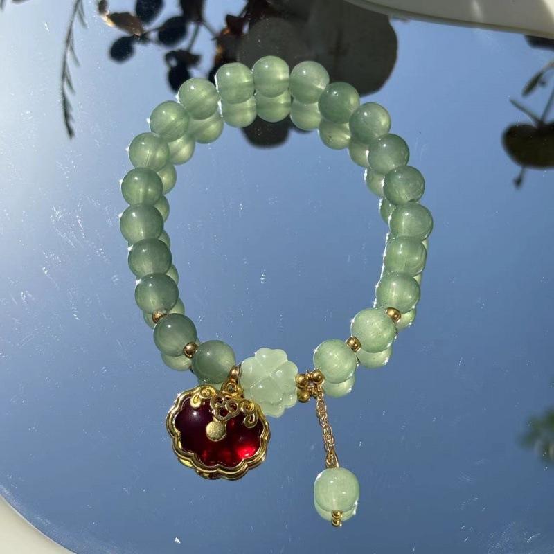 小红书苍兰柠檬碎花手链夏季女高级感小众轻奢义乌小商品手串批发