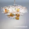 Lustre de vidro para cubos de açúcar vintage Murano para restaurante francês, escritório de designer francês de alta qualidade, hall de entrada e iluminação de quarto