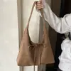 Bolso Tote de Ante Texturizado Vintage, Bolso de Hombro Casual, Bolso de Mano Grande Simple Mate para Viajes Diarios, Bolso de Axila