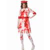 Disfraz de enfermera vampiro para Halloween, talla M-XL, juego de rol, disfraz de enfermera zombi manchado de sangre, falda de enfermera con sangre