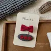 Nuevo Pasador de Pelo de Tela a Cuadros Estilo Coreano con Conejito de Dibujos Animados, Dulce Pasador Lateral a Juego para Niños, Pinza para Flequillo, Accesorio para el Cabello para Niñas