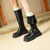 Botas Altas para Mujer Otoño 2025 Populares de Caña Alta Suela Gruesa Retro Maillard Occidentales Ajustadas Moda Botas de Jinete