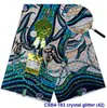 Tela Nueva de Algodón Estampado de Cera Imitación Africana Ankara con Diamantes Pequeños, Tela para Ropa Estampada con Cera Dorada para Exportación al por Mayor