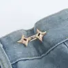 Fivela de Cintura Estrela de Quatro Pontas, Sem Necessidade de Pregos ou Costura, Botão de Cintura Removível, Redutor de Tamanho da Cintura para Jeans, Ferramenta de Apertar a Cintura