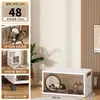 Caja de almacenamiento multiusos para nido de gato, plegable y sin instalación, organizador para juguetes y golosinas de gato