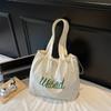 Bolsa de Hombro Relajante para Mujer 2025 Nueva Bolsa de Tela con Cordón Ligera para Viajar de un Lado a Otro Bolsa de Hombro de Gran Capacidad