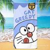 Toalla de Baño de Microfibra para Adulto Doraemon de Dibujos Animados Personalizada para Baño, Natación, Viaje, Portátil, Playa, Deportes